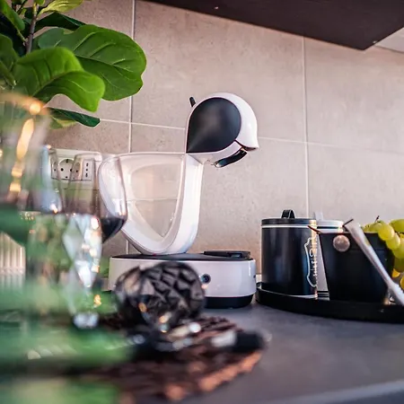 Modern Space Semineu Pat Rotund Apartment